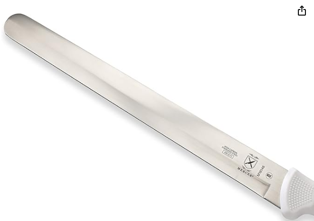 Mercer Culinary Ultimate White  Cuchillo Cortador De Borde Liso de 12 Pulgadas.