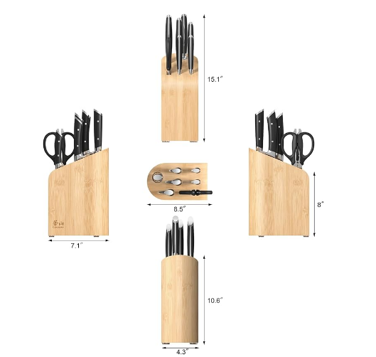 Cangshan Rainier Juego de Bloques de Cuchillos de 8 PZ.