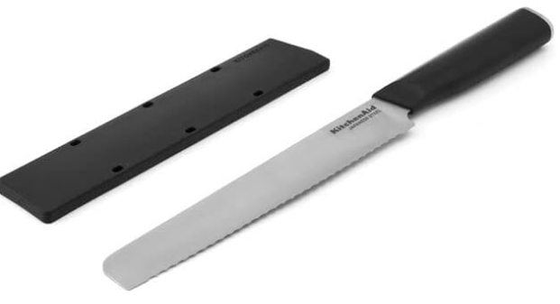 KitchenAid Cuchillo Clásico Dentado Para Pan Con Cubierta De Cuchilla a Medida