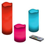 Set 3 velas LED con mando a distancia